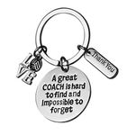 Volleyball Coach Keychain, Coach Gifts, Great Coach is Hard to Find But Impossible to Forget Coach Key Chain