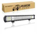 SKYWORLD 23inch LED Light Bar 324W Spot Flood Combo Beam Work Light Bar 32400LM Led Bar 12V Triple Row 7D Waterproof Off Road Led Light 6000K for Trucks Car ATV SUV UTV 4X4 4WD Boat