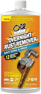 Oil Eater Overnight Rust Remover - Safe & Easy Soak for Tools, Auto Parts, Antiques, 32oz Concentrate - Makes 1-Gallon