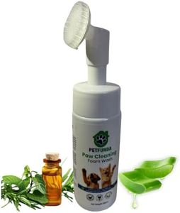 PETFUNDA Paw Cleaning Foam Brush for Dogs, Cats, Puppies | Ayurvedic Aloe Vera & Tea Tree Oil Formula | Lick-Safe Foot Scrubber | Gentle Paraben-Free Paw Care Tool | 150ml