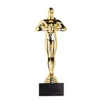 PROMO SHOP Gold Trophy with Marble Base - Customize This Gold OSCAR Award Style Statue with the Text You Want and Make an Original and Personalized Gift