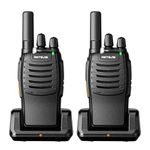 Retevis H777 Walkie-Talkies, Portable 2 Way Radios Long Range, USB C, VOX, Flashlight, Clear Sound, 16 Channels, PMR446 Walkie Talkie for Adults for Family, Cycling, (Black, 2 Pcs)