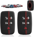 2pcs Silicone Car Key Fob Cover, Ca