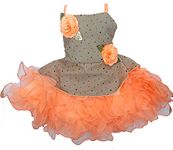 Misti Collection Ethic Festive Designer Dress Silk Cotton Frocks for Baby Girls Peach