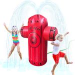 GoFloats Giant Inflatable Fire Hydrant Party Sprinkler | 5 Feet Tall Yard Sprinkler for Kids Summer Fun