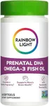 Rainbow Light Prenatal Vitamin, Omega-3 Fatty Acids & Prenatal DHA, Multivitamin for Women, Gluten Free, Promotes Baby's Brain Development & Eye Health, Easy To Digest, 60 Softgels