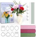 Find Scrapblooms 2 Set Floral and Leaf Die Cuts for Making Crepe Paper Flowers,Including 3 Rolls Crepe Paper and 8 Stem Wires