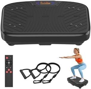 WATEYA Vibration Plate Exercise Machine, Whole Body Vibration Platform for Lymphatic Drainage, Fat Burning & Weight Loss, 1-200 Adjustable Speeds Vibration Equipment for Home Use (Matte Black)