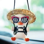 Swinging Duck Car Hanging Ornament, Car Mirror Hanging Accessories, Cute Penguin Car Decor Car Charm Rear View Mirror Accessories Car Interior Accessories, Office/Home Decor