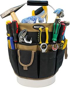 MELOTOUGH Bucket Tool Organizer With 35 Pockets Fits to 3.5-5 Gallon Bucket (Khaki)