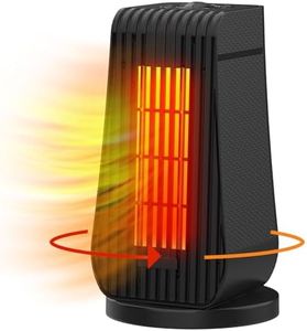 Qoosea Termoventilatore Ceramico 1200W Elettrico Portatile Riscaldatore Stufa Mini Stufetta Portatile 3 Impostazioni di Temperatura Stufa Scaldino Elettrico con termostato per Casa Ufficio(Nero)