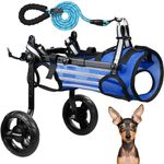 Lokshun 2024 Upgraded Dog Wheelchair for Back Legs Small Wheelchair for Dogs with Disabled Hind Legs Walking Adjustable Dog Carts with Heavy Duty Wheels & Patented (XS)