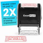 DEPOSITED Self Inking Rubber Stamp - Red Ink (ExcelMark A1539)