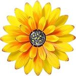 Hotop 12 Inch Metal Flower Wall Decor Garden Decor Outdoor Large Daisy Flower Wall Art Hanging Flower Sculpture for Fence Living Room Office Decoration