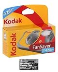 Bundle of Kodak Funsaver 35mm One-Time Single-Use Disposable Camera (ISO-800) with Flash - 39 Exposures with Microfiber Cloth