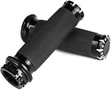 BlueStars 1-Inch Handlebar Hand Grips, Non-Slip and Durable - Compatible with Harley Dyna, Sportster 883 1200, Road Glide, Softail, Street Glide, Tour Glide