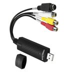 GR Deals Portable USB 2.0 Video Capture Adapter for Easycap Audio Capture Card VHS to DVD Video Capture with USB Cable, Av Capture Support WindowsWin8/ XP/Vista. (Black)