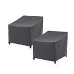 WJ-X3 Grey Patio Chair Covers, Heavy Duty Waterproof Outdoor Adirondack Covers, Tolix Chairs, 34" W x 36" D x 36" H, 2 Pack