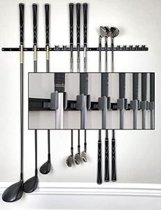 [JINTECH] Golf Club Holder, Wall Display, Wall Hanger, Rack, Mount, Organizer, Hold 16 Clubs on 36" Aluminum Rack (All Head up)