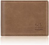 Gostwo Slim Wallet for Men Minimalist Leather ID Window Front Pocket Bifold Wallet