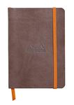 RHODIA 117353C - Chocolate Soft Notebook - A6 - Dotted Dot - 144 pages - Ivory Clairefontaine Paper 90 g/m - Bookmark, Elastic Closure - Faux Leather Cover - Rhodiarama Collection