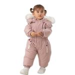 DEARBB Toddler Snowsuit Hooded Romper Jumpsuit Baby Boy Girl Winter Clothes Outwear Outfit Warm One Piece Suits Pink 2T