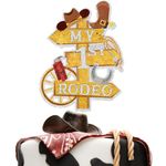 My 1st Rodeo Happy Birthday Cake Topper for Dallas Little Cowboy Cowgirl Theme Boy Girl First Birthday Party Decorations Supplies