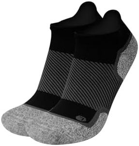 Diabetic and Neuropathy Non-Binding Wellness Socks by OrthoSleeve WC4 Improves Circulation and Helps with Edema, No Show Black, Large (1 Pair)