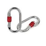 25 KN Heavy Duty Carabiner,4 Inch Locking Carabiner Clip,2 Pcs Large Oval Carabiner for Climbing,Hammocks,Camping,Gym