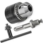 S&R Drill Chuck SDS 2-13mm 1/2-20 UNF Chuck with Adapter for SDS-Plus