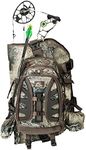 Insights Hunting 9103 The Vision Heavy Duty Outdoor Hiking Fishing Bow Hunting Backpack with TS3 Tree Stand for Bowhunters, Realtree Excape Camouflage