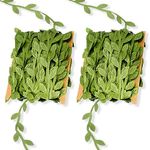 Artificial Vines 65 Ft fake hanging plants silk ivy artificial eucalyptus leaf garland green leaves ribbon trim for Wedding Birthday Party DIY Craft Cakes Garden Wall Decoration