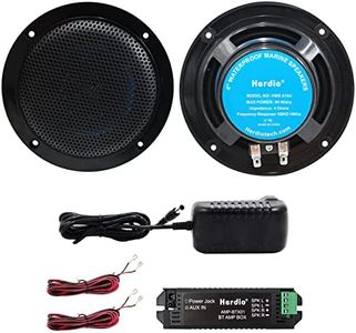 Herdio - Set di altoparlanti da soffitto Bluetooth con amplificatore impermeabile per bagno, cucina, casa, esterni