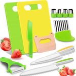 OLANRUN Kitchen Montessori Toys for Toddlers Kids Girls Boys-13 PCS Kids Knife Safe Tools Set for Real Cooking-Christmas,Birthday Educational Gift for Toddler, 3, 4, 5, 6, 7, 8, 9 Years Old Kid