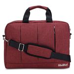 SHIBUI Unisex 15.6 Inch Laptop Shoulder Bag,Classic Lightweight Slim Portable Laptop Messenger Sleeve Case For Work/Travel,Fits 15-15.6 Inches Laptop/Notebook/Macbook/Ultrabook Computer,(Oxford Red)