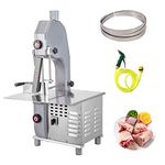 HayWHNKN 110V Bone Saw Machine, 1500W Electric Frozen Meat Cutter, Bone Meat Band Saw for Butchering, 18"x17" Work Table, Thickness Range 4-200mm