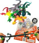 UpBrands 24 Painted Stretchy Lizards Toys 3 Inches Bulk Set, 4 Models, Kit for Birthday Party Favors for Kids, Goodie Bags, Easter Egg Basket Stuffers, Pinata Filler, Students Classroom Prizes