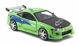 Jada Mitsubishi Toys Fast & Furious Diecast Brian's Eclipse Vehicle 1:24 Scale - Green