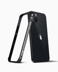 RAEGR iPhone 15 Case | Anodized Aluminum Bumper | Mag-Safe Compatible | Edge Armor Protective Minimal Case Designed for iPhone 15 (6.1-Inch) 2023 - Black RG10475