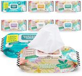 Juniper CLEAN 6 Packs Surface Cleaning Wipes, Thick & Large Dispose, All-Purpose Cleaner for Bathroom, Kitchen, Office, 100 Count Soft Flow, Biodegradable, Mix Scent