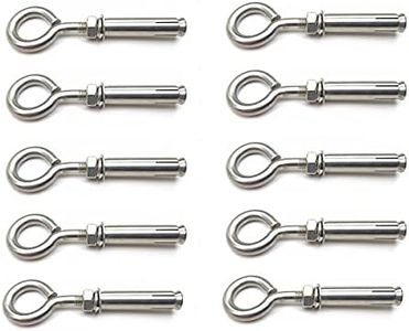 10X NUZAMAS M6 Expansion Screw Bolts Closed Hook 304 Stainless Steel Anchor Bolts Sleeve Screw for Wall Masonry Concrete Expansion Heavy Duty Bolts