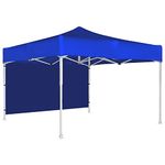 OUTO Foldable Gazebo Tent with 3 Side Open/Pop-up Heavy Duty Canopy Tent for Garden and Promotional Activity (Blue- 6.5 FEET, 17.5 Kg)