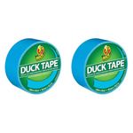 Duck Tape Solid Colours Electric Blue. Repair, craft, personalise, decorate and educate - 48mm X 18.2m (Pack of 2)