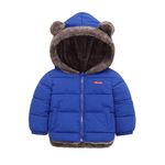 Tricycle Clothing Kids Boys & Girls Unisex Warm Full Sleeves Reversible Quilted Furr Jacket With Hood (6-7 Year, Dark Blue)