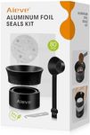 Aieve Reusable Vertuo Capsule Kit Compatible with Nespresso Pods Vertuo Include 80 pcs Aluminum Foil Seals Lid, Pod Holder, Coffee Spoon and Lid Opener