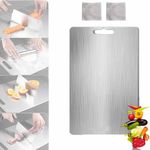 Yamato Cutting Board, Titanium Cutting Boards for Kitchen, Solux Cutting Board Stainless Steel Cutting Board for Kitchen, Yamato Pure Titanium Cutting Board for Kitchen (L)