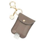 Itzy Ritzy Hand Sanitizer Holder; Fits 2-Ounce Bottles of Hand Sanitizer (Not Included); Clips to Diaper Bag, Purse or Travel Bag; Taupe
