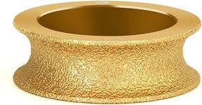 AASONS 3 Inch Profile Hand Diamond Wheel Height 20mm Half-Round Edge Moulding Grinding For Stone Marble Granite Rock (Gold)