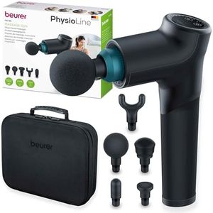 Beurer MG 185 Massagepistole, Massage Gun mit 5 Aufsätzen, kraftvolle Triggerpunktmassage, Lockerung von Verspannungen, Muskelmassagegerät mit 9 Intensitätsstufen, mit Akku