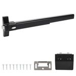 IRONWALLS Door Push Bar Panic Exit Device, 27.5” Stainless Steel Commercial Emergency Exit Panic Bar Handle Black, Emergency Exit Door Hardware for 27.5”-41” Doors